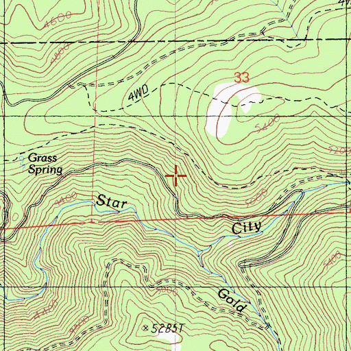 Topographic Map of Cone Point Trail, CA