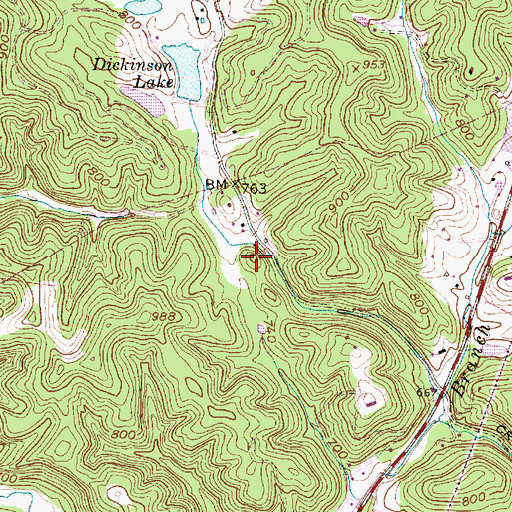 Topographic Map of Middleton Cemetery, WV