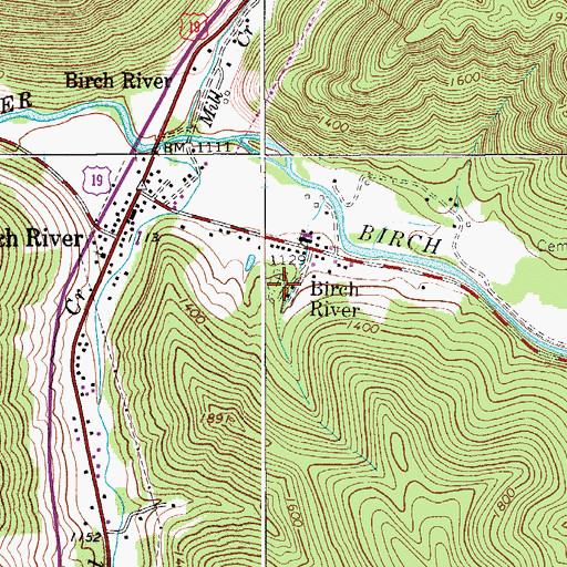Topographic Map of Armstrong Cemetery, WV