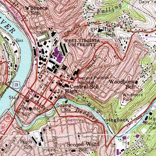 Topographic Map of Church of Jesus Christ of Latter Day Saints, WV