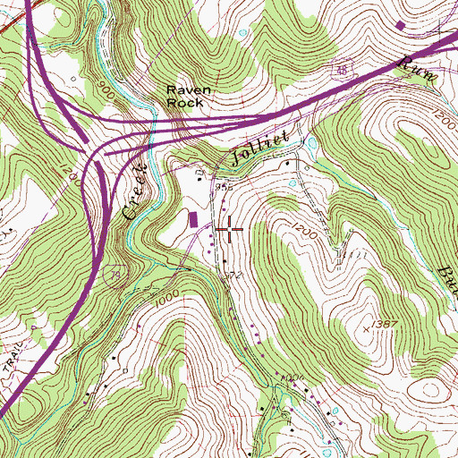 Topographic Map of Hope Church, WV