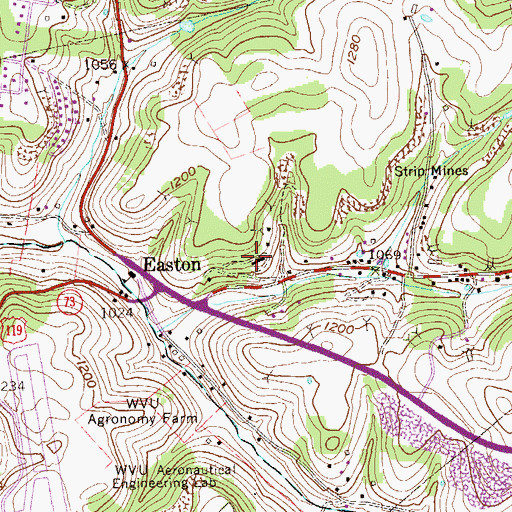 Topographic Map of Saint Thomas a Becket Episcopal Church, WV