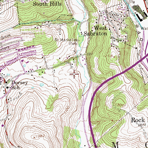 Topographic Map of Covenant Evangelical Methodist Church, WV