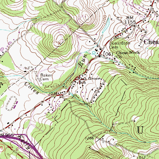 Topographic Map of Cornerstone Christian Missionary Alliance Church, WV