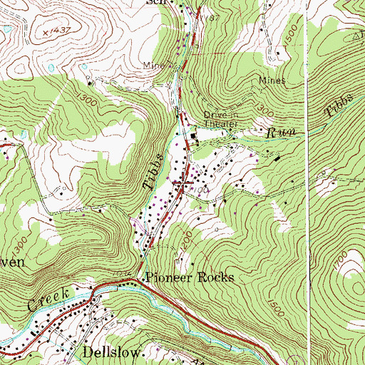 Topographic Map of Morgantown Revival Center, WV