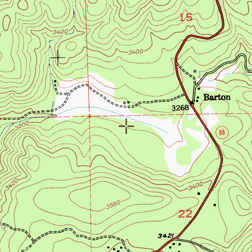 Topographic Map of Buckhorn Census Designated Place, CA