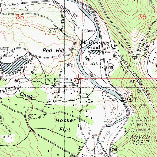 Topographic Map of Conner Creek, CA