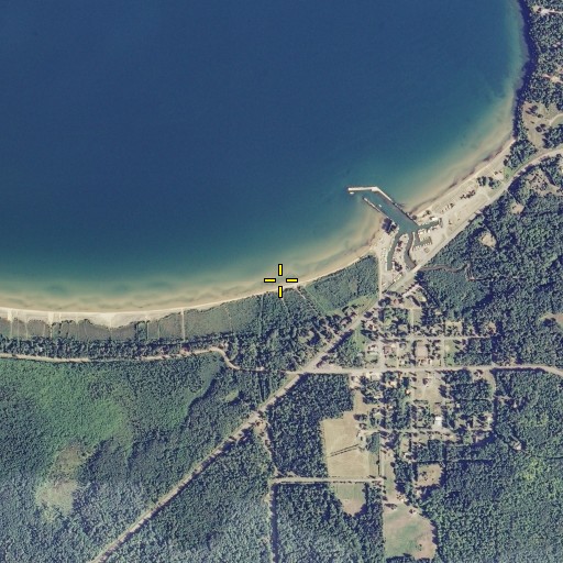 Aerial/Satellite Image of Cornucopia Census Designated Place, WI