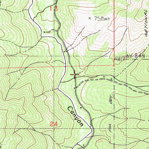 Topographic Map of Conrad Gulch, CA