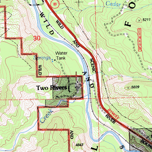 Topographic Map of Consignee Creek, CA