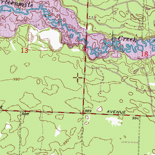 Topographic Map of Lake Arrowhead Census Designated Place, WI