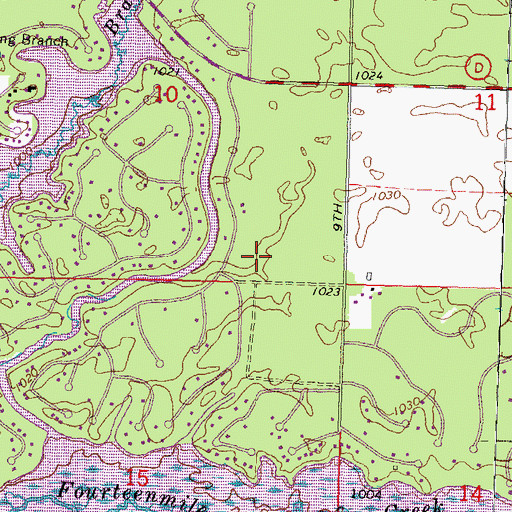 Topographic Map of Lake Camelot Census Designated Place, WI