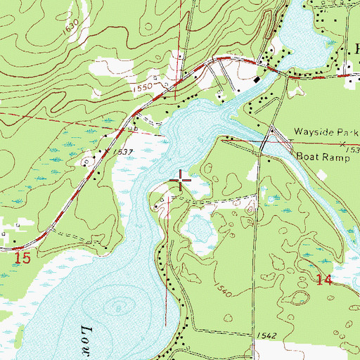 Topographic Map of Post Lake Census Designated Place, WI