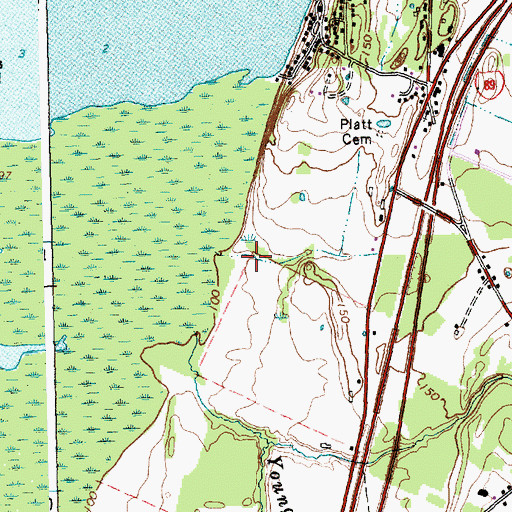 Topographic Map of Highgate Springs Census Designated Place, VT