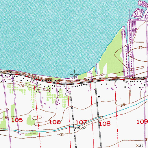 Topographic Map of Ventress Census Designated Place, LA
