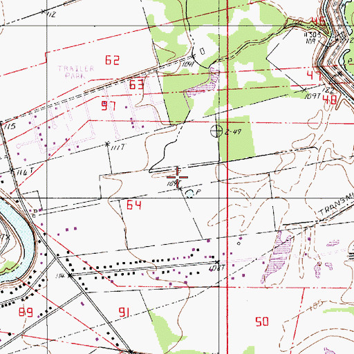 Topographic Map of Vienna Bend Census Designated Place, LA