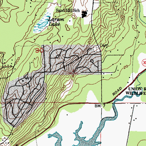 Topographic Map of Belfair Census Designated Place, WA