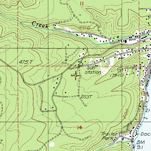Topographic Map of Hoodsport Census Designated Place, WA