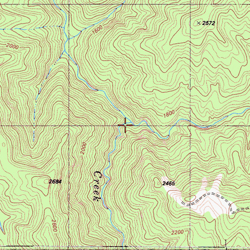 Topographic Map of Coon Hollow, CA