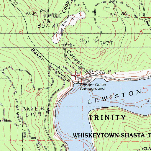Topographic Map of Cooper Gulch, CA