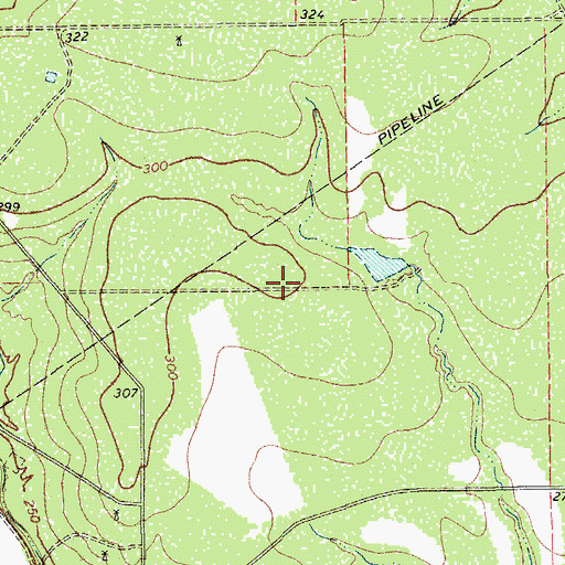 Topographic Map of Amargosa Census Designated Place, TX