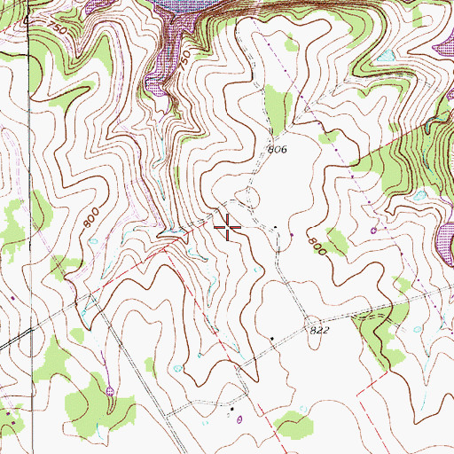 Topographic Map of Canyon Creek Census Designated Place, TX