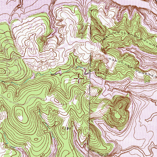 Topographic Map of Cape Royale Census Designated Place, TX