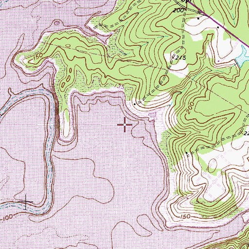 Topographic Map of Cedar Point Census Designated Place, TX