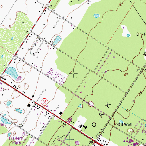 Topographic Map of Country Acres Census Designated Place, TX