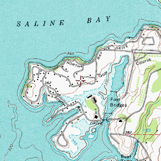 Topographic Map of Emerald Bay Census Designated Place, TX