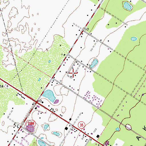 Topographic Map of Falman Census Designated Place, TX