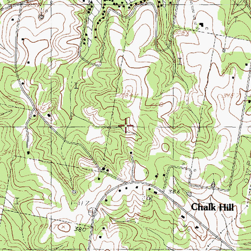 Topographic Map of Lake Cherokee Census Designated Place, TX