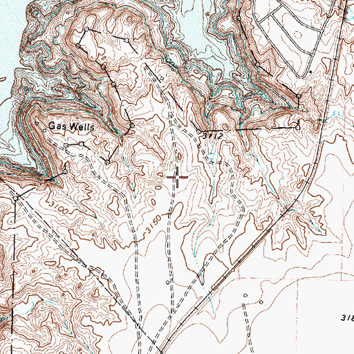 Topographic Map of Lake Meredith Estates Census Designated Place, TX