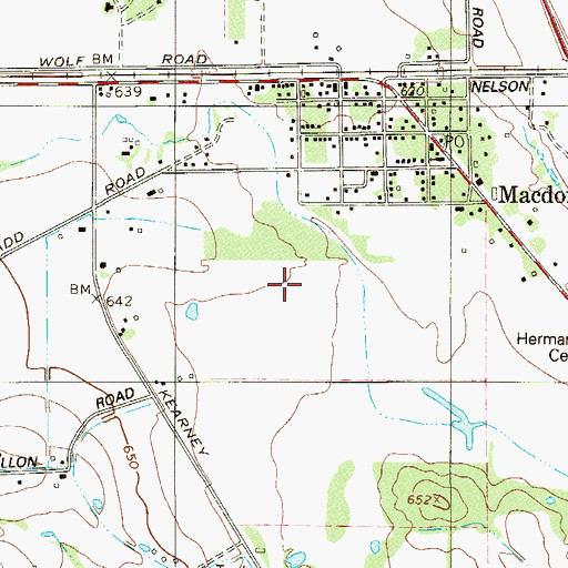 Topographic Map of Macdona Census Designated Place, TX