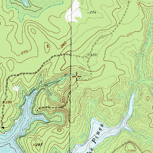Topographic Map of Pine Harbor Census Designated Place, TX