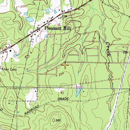 Topographic Map of Pleasant Hill Census Designated Place, TX