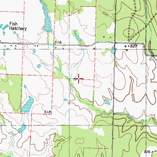 Topographic Map of Powderly Census Designated Place, TX