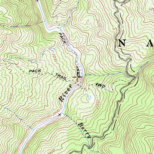 Topographic Map of Copper Butte Creek, CA