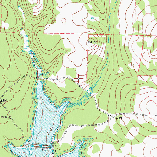 Topographic Map of Shadybrook Census Designated Place, TX