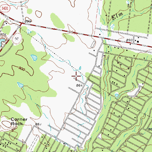 Topographic Map of Sherwood Shores Census Designated Place, TX