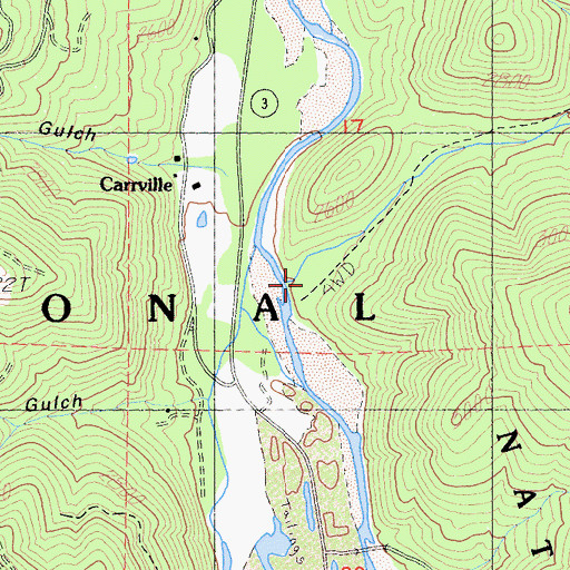 Topographic Map of Copper Creek, CA