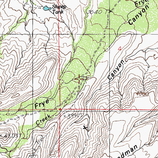 Topographic Map of Cave Creek, AZ