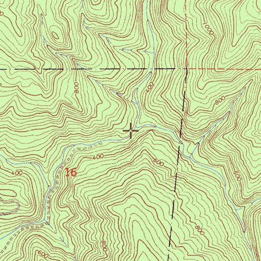 Topographic Map of Copper Creek, CA
