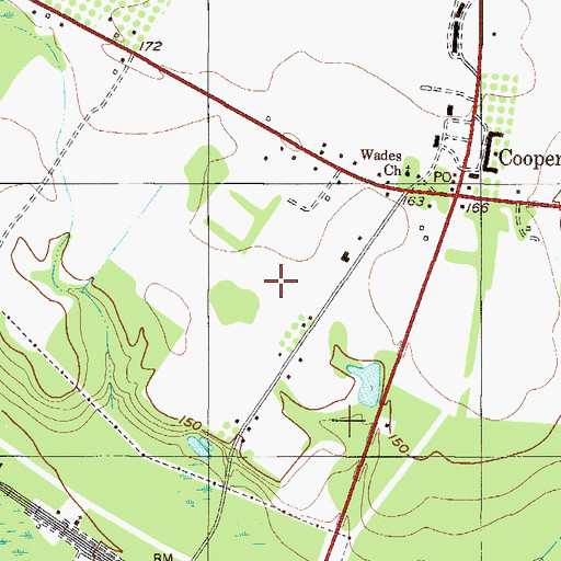 Topographic Map of Cooperville Census Designated Place, GA