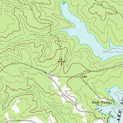 Topographic Map of Crooked Creek Census Designated Place, GA