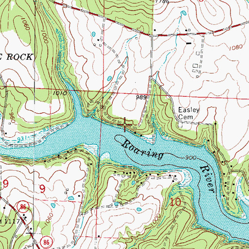 Topographic Map of Eagle Rock Census Designated Place, MO
