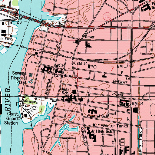 Topographic Map of Christ Lutheran Church, MS