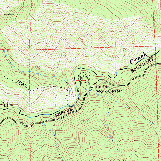 Topographic Map of Corbin Work Center, CA