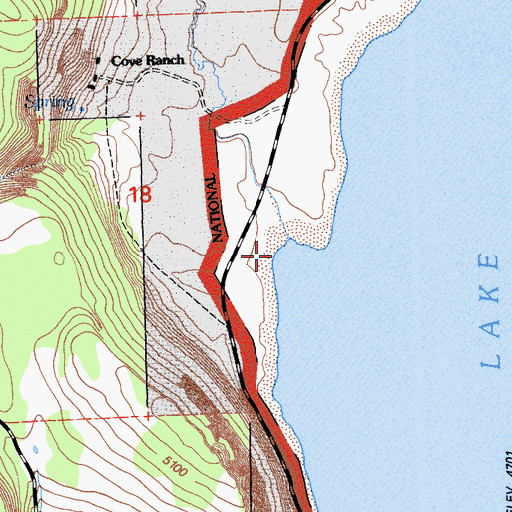 Topographic Map of Corral Creek, CA