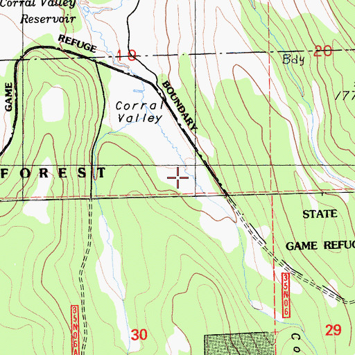Topographic Map of Corral Hollow, CA